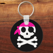 Pirate Skull mit Bandanna Schlüsselanhänger (Vorderseite)