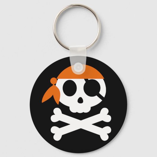 Pirate Skull mit Bandanna Schlüsselanhänger (Vorderseite)