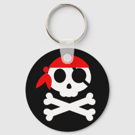 Pirate Skull mit Bandanna Schlüsselanhänger