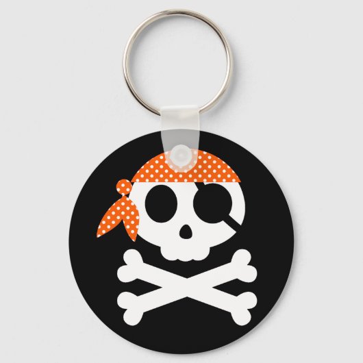 Pirate Skull mit Bandanna Schlüsselanhänger (Vorderseite)