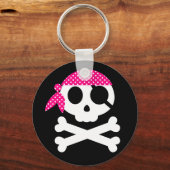 Pirate Skull mit Bandanna Schlüsselanhänger (Vorderseite)