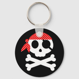 Pirate Skull mit Bandanna Schlüsselanhänger
