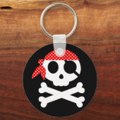 Pirate Skull mit Bandanna Schlüsselanhänger (Vorderseite)
