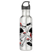 Pirate Skull mit Crossed Sabers Edelstahlflasche (Vorderseite)