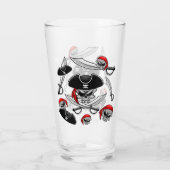 Pirate Skull mit Crossed Sabers Glas (Rückseite)