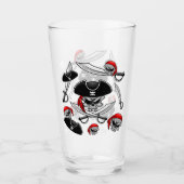 Pirate Skull mit Crossed Sabers Glas (Vorderseite)
