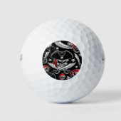 Pirate Skull mit Crossed Sabers Golfball (Vorderseite)