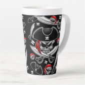 Pirate Skull mit Crossed Sabers Milchtasse (Rechte Ecke)