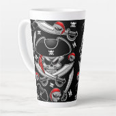 Pirate Skull mit Crossed Sabers Milchtasse (Linke Ecke)