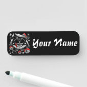 Pirate Skull mit Crossed Sabers Namensschild (Beispiel)