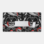 Pirate Skull mit Crossed Sabers Schreibtischunterlage (Tastatur & Maus)