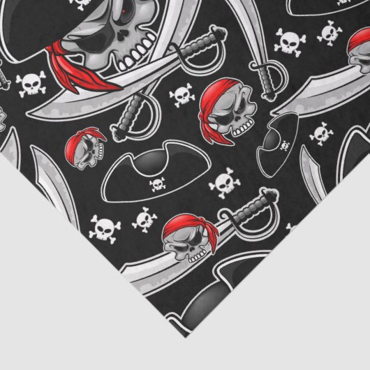 Pirate Skull mit Crossed Sabers Seidenpapier (Detail)