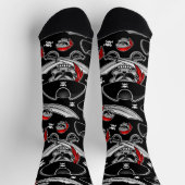 Pirate Skull mit Crossed Sabers Socken (Oben)