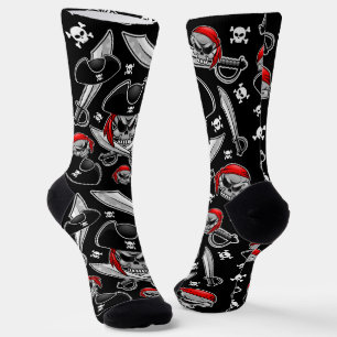 Pirate Skull mit Crossed Sabers Socken