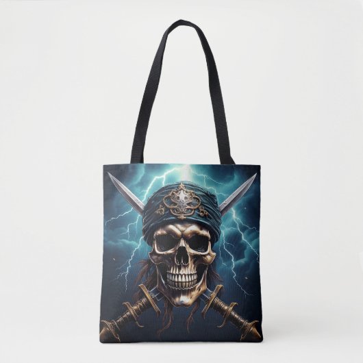 Pirate Skull mit Schwertern Tasche (Vorderseite)