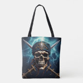 Pirate Skull mit Schwertern Tasche (Rückseite)
