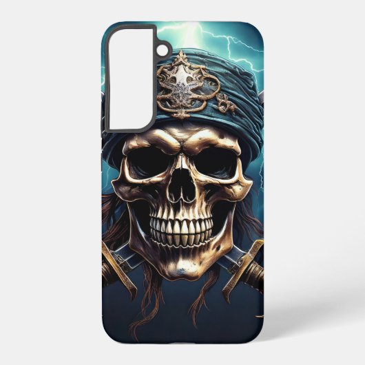 Pirate Skull mit SwordsPhone Case Samsung Galaxy Hülle (Rückseite)