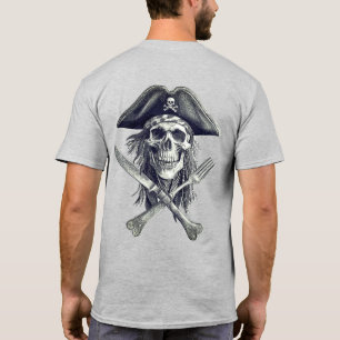 Pirate Skull mit Utensid für Buffet Bucaneers T-Shirt