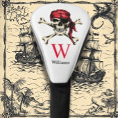 Pirate Skull Monogram Golf Headcover