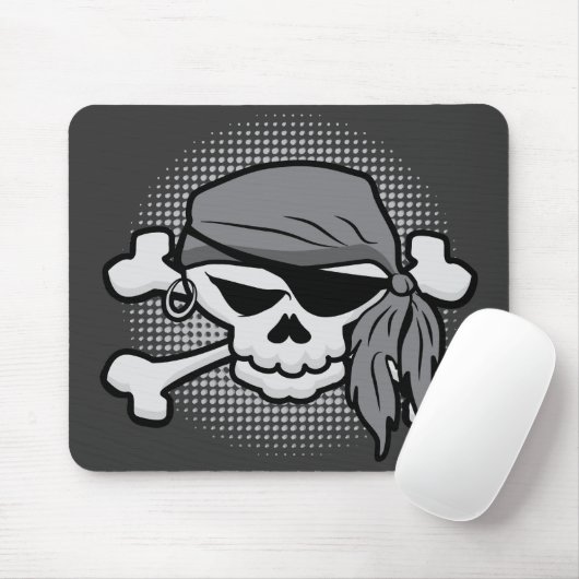 Pirate Skull Mousepad (Mit Mouse)