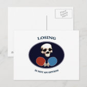 Pirate Skull Option Ping Pong Postkarte (Vorne/Hinten)