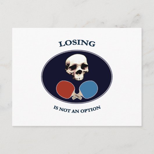 Pirate Skull Option Ping Pong Postkarte (Vorderseite)