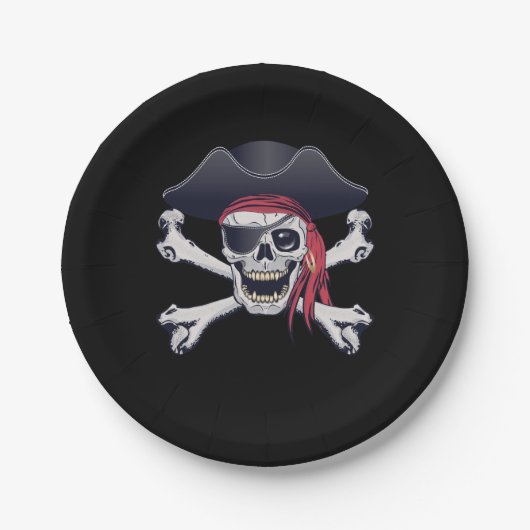 Pirate Skull Pappteller (Vorderseite)