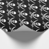 Pirate Skull Piratenflagge Geschenkpapier (Ecke)