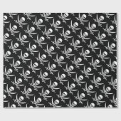 Pirate Skull Piratenflagge Geschenkpapier (Flach)