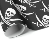 Pirate Skull Piratenflagge Geschenkpapier (Rolleneckpunkt)