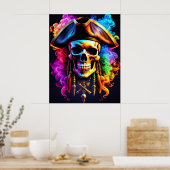 Pirate Skull Poster (Küche)