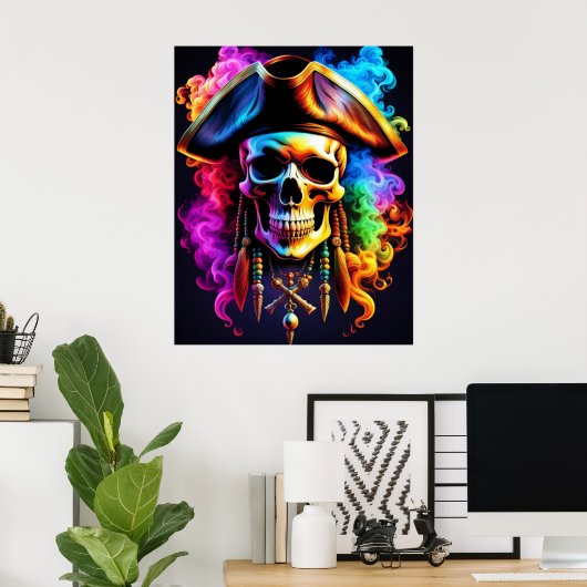 Pirate Skull Poster (Heimbüro)