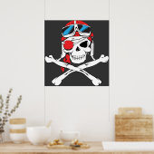 Pirate Skull Poster (Küche)