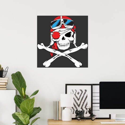 Pirate Skull Poster (Heimbüro)