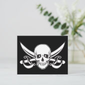 Pirate Skull Postkarte (Stehend Vorderseite)