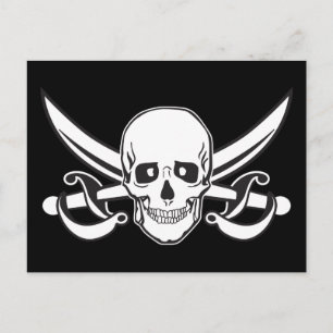 Pirate Skull Postkarte