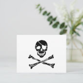 Pirate Skull Postkarte (Stehend Vorderseite)