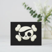 Pirate Skull Postkarte (Stehend Vorderseite)