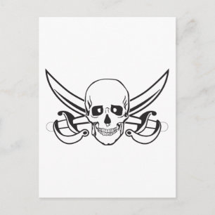 Pirate Skull Postkarte