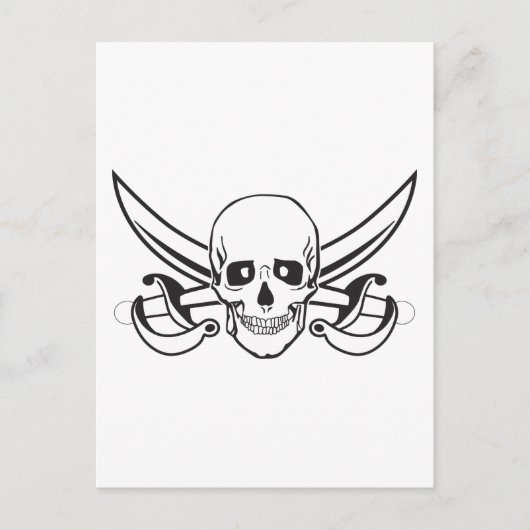 Pirate Skull Postkarte (Vorderseite)