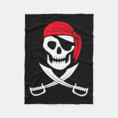 Pirate Skull Red Bandana Schwert Kostümgeschenk Fleecedecke (Vorderseite)
