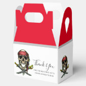 Pirate Skull Red Captain Favor Box Geschenkschachtel (Geöffnet)