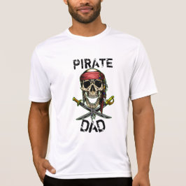 PIRATE SKULL RED HALLOWEEN VATER T - SHIRT