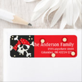 Pirate Skull Rücksendeadressen-Aufkleber (Insitu)