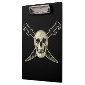 Pirate (Skull) - Schwarze Zwischenablage Klemmbrett (Links)