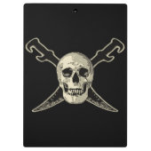 Pirate (Skull) - Schwarze Zwischenablage Klemmbrett (Rückseite)