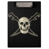 Pirate (Skull) - Schwarze Zwischenablage Klemmbrett (Vorderseite)