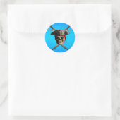 Pirate Skull Schwerter Runder Aufkleber (Tasche)