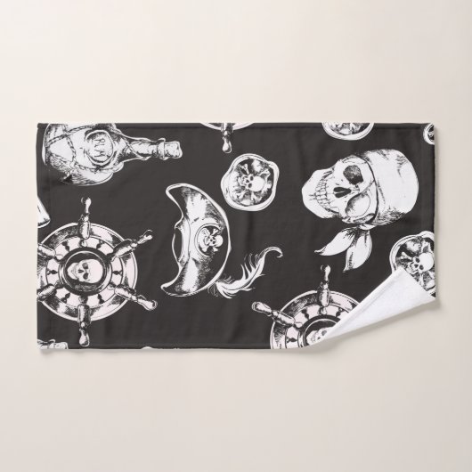 Pirate Skull Ship Wheel Handtuch (Handtuch)