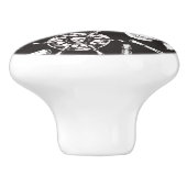 Pirate Skull Ship Wheel Keramikknauf (Seitenansicht)